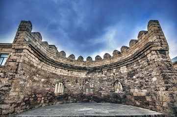 Fototapeta premium Fortress of the Old Sity Baku, entrance gate. Historical core of Azerbaijan Baku
