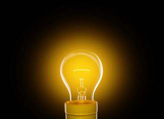 close up of incandescent light bulb to use illustration
