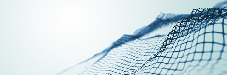 Abstract wireframe background, 3d rendering