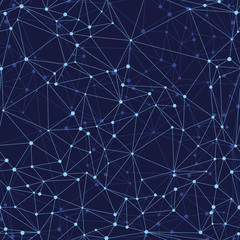 Vector abstract pattern seamless geometric mesh on a dark background