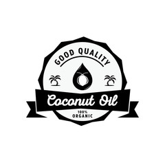 coconut oil logo with oil drop