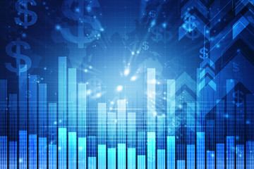Stock market online business concept. business Graph 
