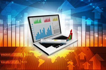 Stock market online business concept. business Graph 