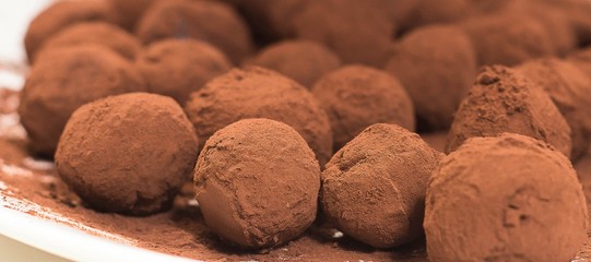 Truffles of dark chocolate