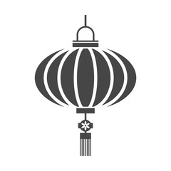 Chinese lantern isolated vector icon - Illustration