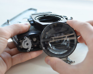 Repair of the old film camera.