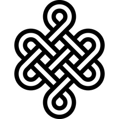 Monochrome Celtic pattern. Pattern for Scandinavian or Celtic ornament. Vector illustration