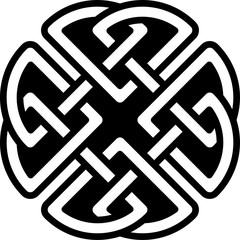 Monochrome Celtic pattern. Pattern for Scandinavian or Celtic ornament. Vector illustration