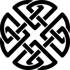 Monochrome Celtic pattern. Pattern for Scandinavian or Celtic ornament. Vector illustration
