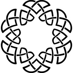 Monochrome Celtic pattern. Pattern for Scandinavian or Celtic ornament. Vector illustration