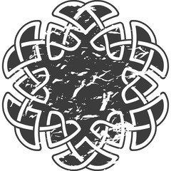 Monochrome Celtic pattern. Pattern for Scandinavian or Celtic ornament. Vector illustration