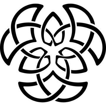 Monochrome Celtic pattern. Pattern for Scandinavian or Celtic ornament. Vector illustration
