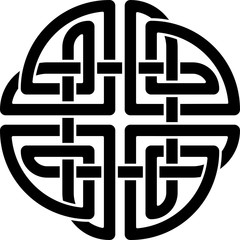 Monochrome Celtic pattern. Pattern for Scandinavian or Celtic ornament. Vector illustration