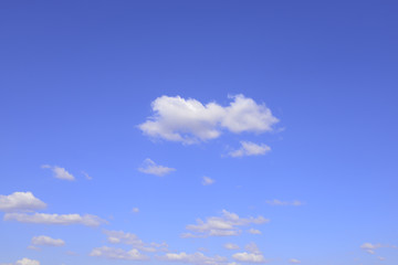 White clouds blue sky