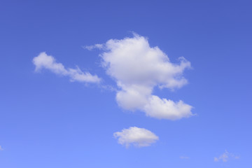 White clouds blue sky