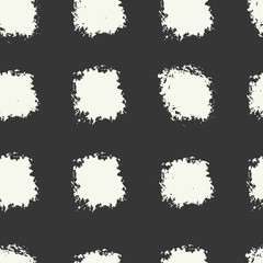 Hand Drawn Seamless Vector Pattern.Fresh and Imperfect Brushstrokes.Hand painted Ink textures