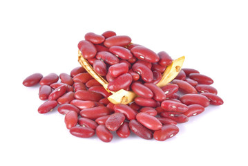 red beans isolated on white background