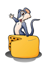 mouse on isolated white background