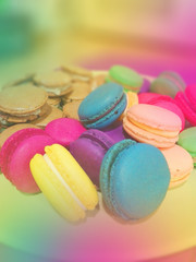 Fototapeta na wymiar macaroons colorful French pastries