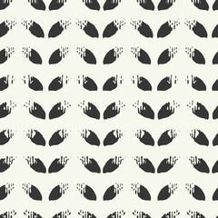 Hand Drawn Seamless Vector Pattern.Fresh and Imperfect Brushstrokes.Hand painted Ink textures