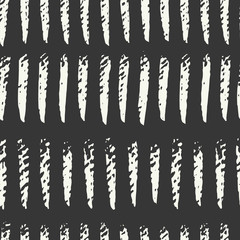 Hand Drawn Seamless Vector Pattern.Fresh and Imperfect Brushstrokes.Hand painted Ink textures