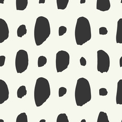 Hand Drawn Seamless Vector Pattern.Fresh and Imperfect Brushstrokes.Hand painted Ink textures - obrazy, fototapety, plakaty