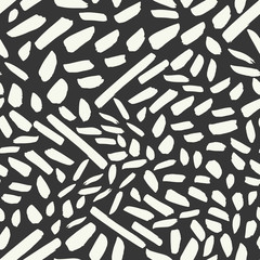Hand Drawn Seamless Vector Pattern.Fresh and Imperfect Brush Strokes.Hand painted Ink textures. - obrazy, fototapety, plakaty