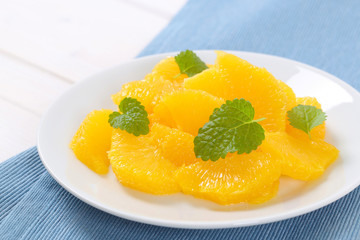 slices of peeled orange