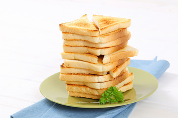 slices of toasted bread