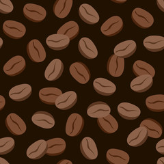 Coffee beans seamless pattern