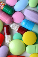 pills isolated on white background