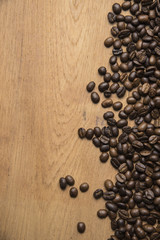 Coffee on grunge wooden background