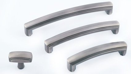 fittings for furniture. Handles for cabinets on a white background