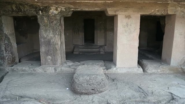 Dors carved out of stone on Aurangabad caves.