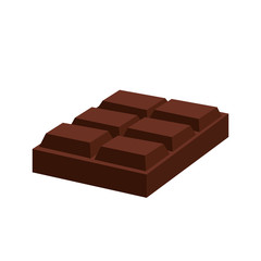 Chocolate bar. Cacao dessert. Sweet milky product. Cartoon flat style.