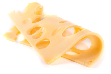 cheese slice isolated on white background cutout