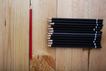 Simple pencils, eraser on paper.