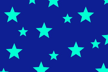 Illustration of cyan stars on a dark blue background