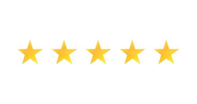 Five Star Product Quality Rating With Alpha Channel