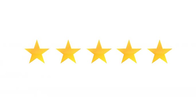 Five Star Product Quality Rating With Alpha Channel