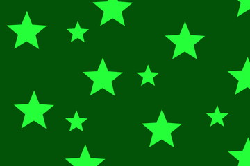 Illustration of green stars on a dark green background