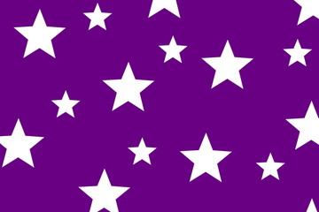 Illustration of white stars on a purple background