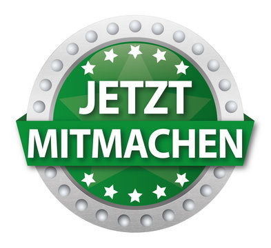 Button Jetzt mitmachen, gr&uuml;n