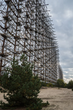 Former Russian over the horizon radar system DUGA 3 (Woodpecker) close to Chernoby.