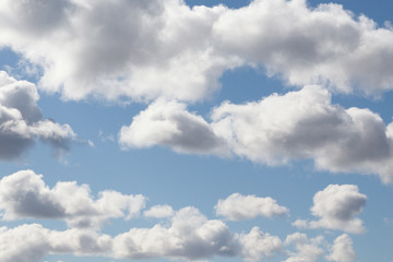 Fototapeta premium Fluffy clouds under the blue sky float