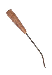 old rusty chisel isolated on a white background