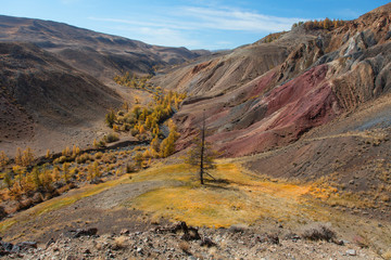 Multi-colored mountains