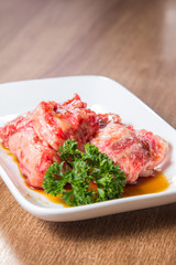 raw beef