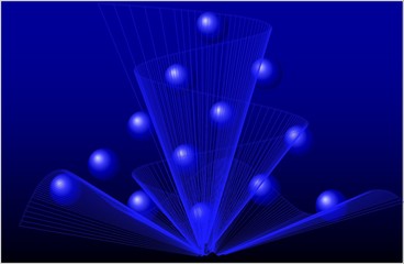 blue balls and blue lines