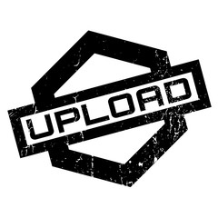 Fototapeta premium Upload rubber stamp. Grunge design with dust scratches. Effects can be easily removed for a clean, crisp look. Color is easily changed.